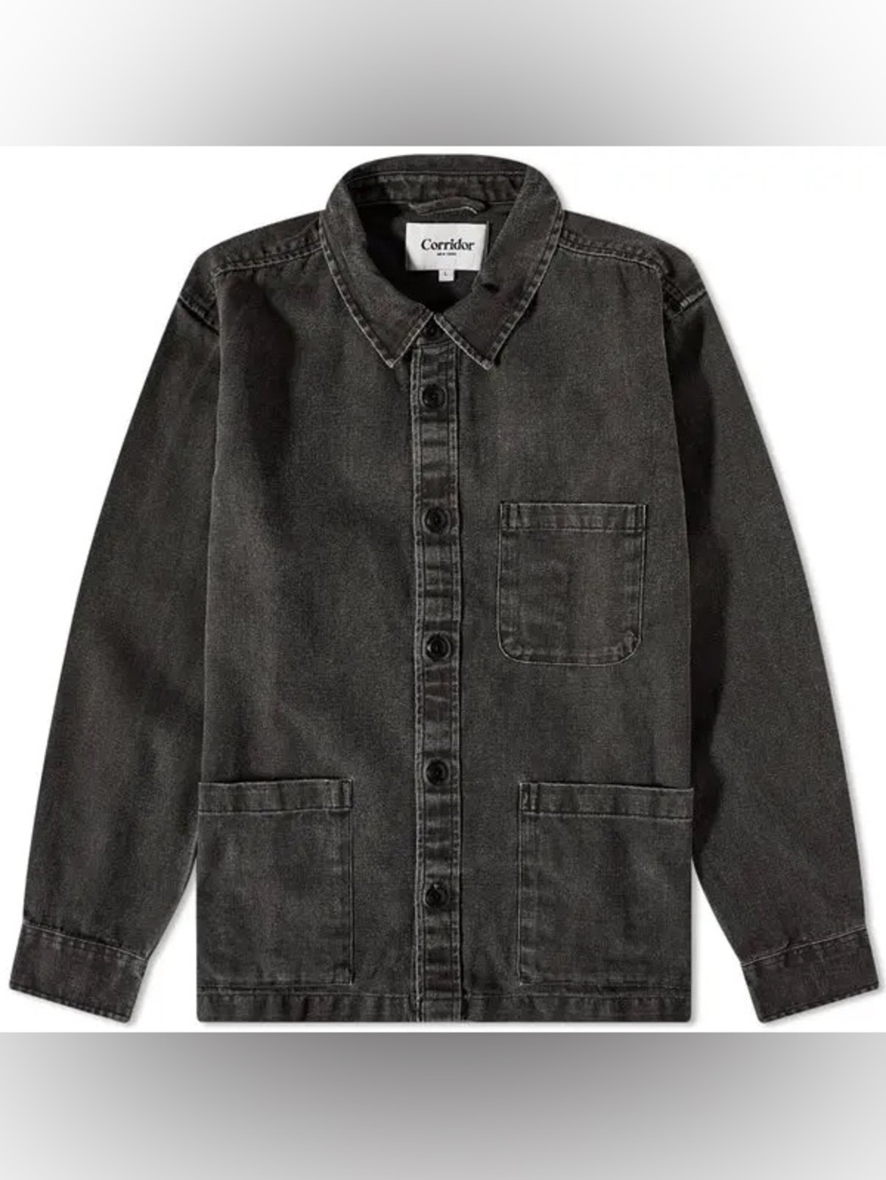 Corridor NYC | Duck Dye Overshirt in Black Medium